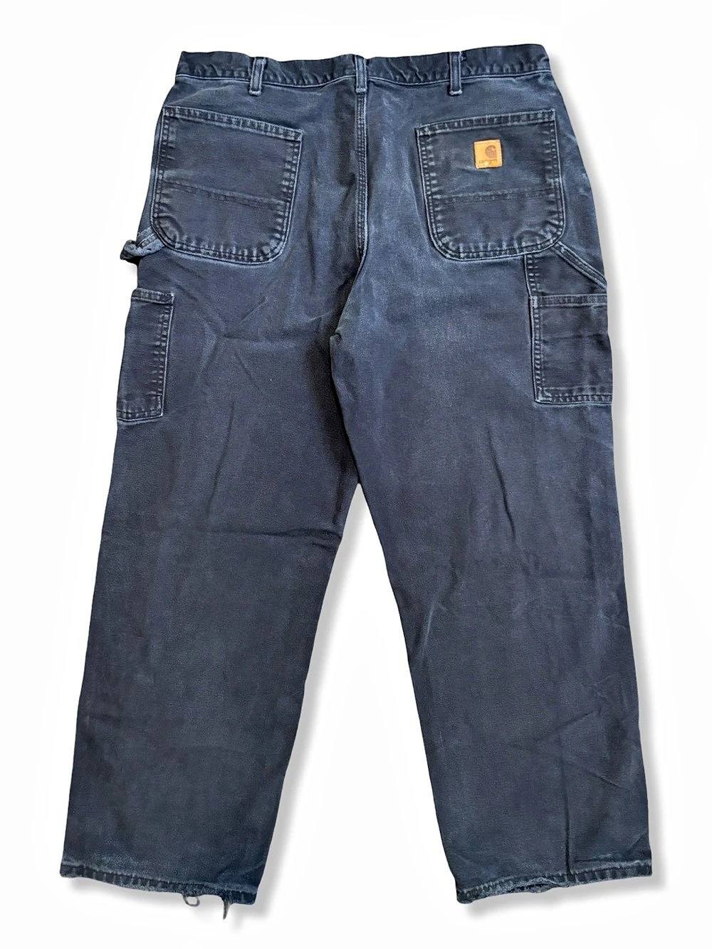 Carhartt B11 Washed Duck Work Dungaree Cargo Pants Blue Waist 38 x 30
